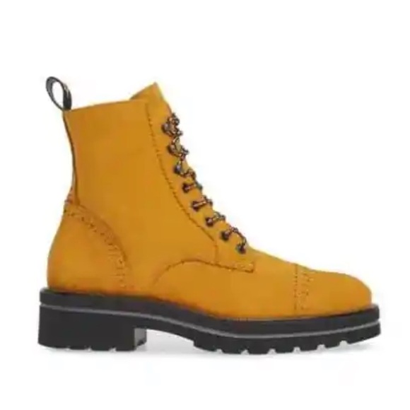 Paul Green Ceylo Combat Boot CURRY NUBUK - Picture 2 of 10